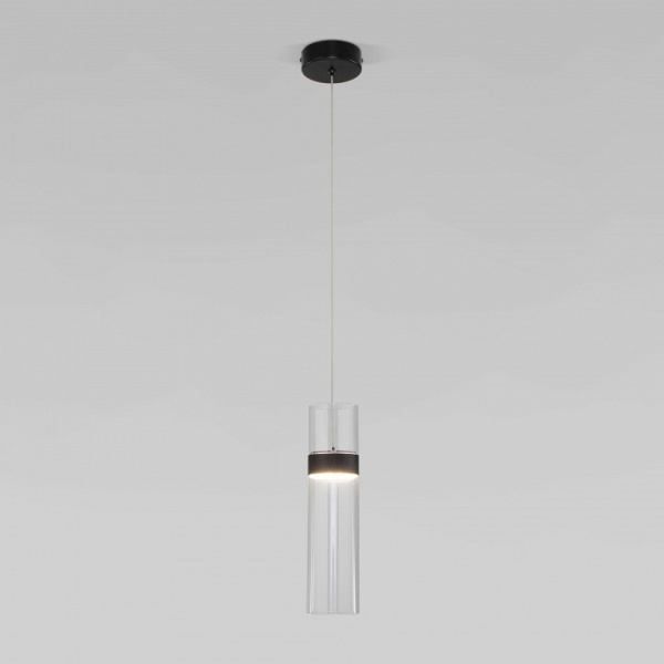 Фото Подвесной светильник Eurosvet Lumen 50244/1 LED черный/прозрачный