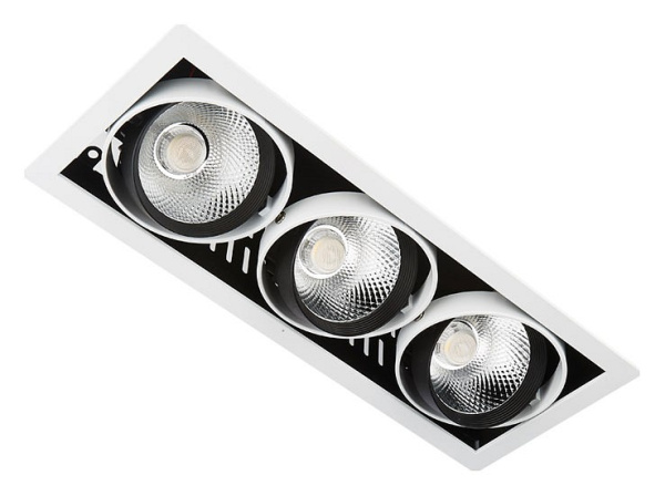 Открыть Встраиваемый светильник Ambrella Light Classic T81 T813 BK/CH 3*12W 4200K Фото Встраиваемый светильник Ambrella Light Classic T81 T813 BK/CH 3*12W 4200K