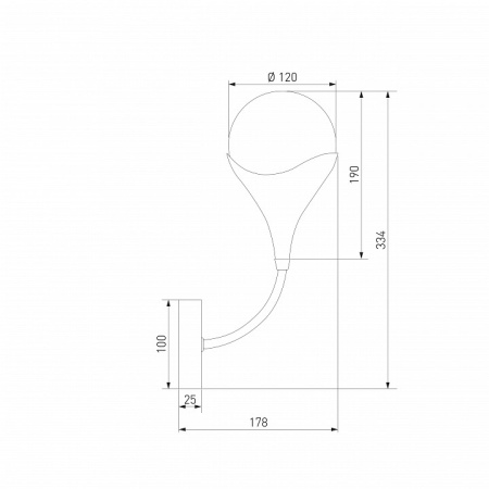 Фото Бра Eurosvet Calyx 60168/1 латунь