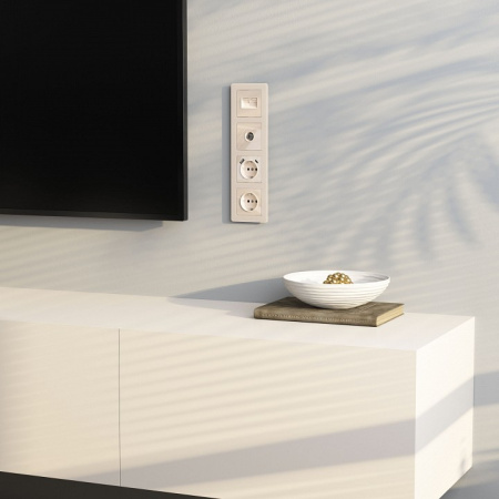 Фото ТВ-розетка без рамки Werkel айвори акрил W1183043