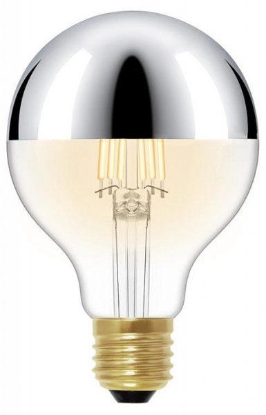 Открыть Лампа светодиодная Loft it Edison Bulb E27 6Вт 3000K G80LED Chrome Фото Лампа светодиодная Loft it Edison Bulb E27 6Вт 3000K G80LED Chrome