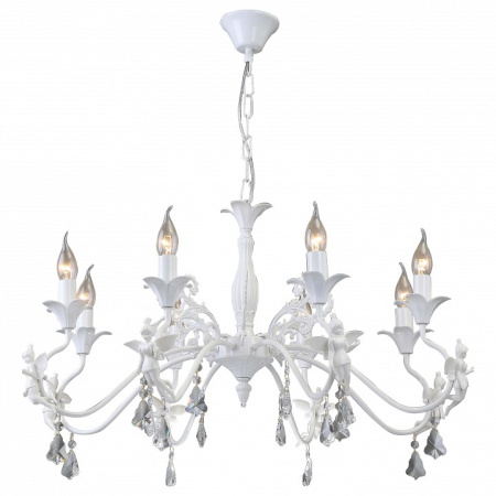 Открыть Подвесная люстра Arte Lamp Angelina A5349LM-8WH Фото Подвесная люстра Arte Lamp Angelina A5349LM-8WH