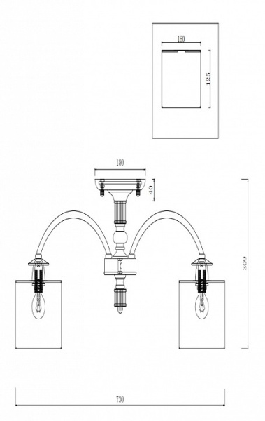 Фото Люстра на штанге Freya Ksenia FR2539CL-06G
