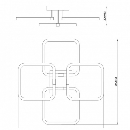 Фото Потолочная люстра Escada Tube 10279/4LED