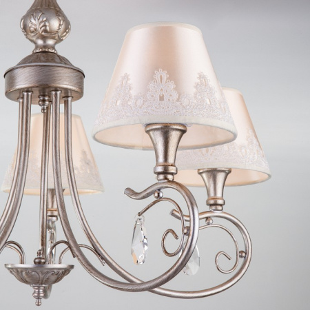 Открыть Люстра на штанге Eurosvet Incanto 60069/5 серебро Фото Люстра на штанге Eurosvet Incanto 60069/5 серебро