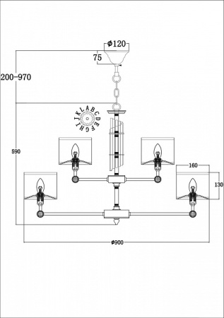 Фото Подвесная люстра Maytoni Alloro MOD088PL-15BS
