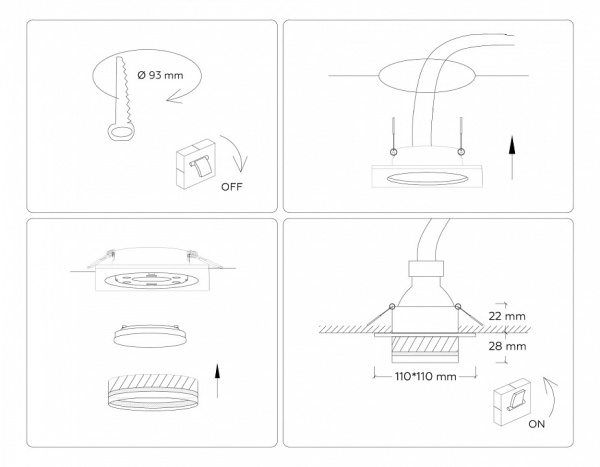 Открыть Встраиваемый светильник Ambrella Light TN TN5222 Фото Встраиваемый светильник Ambrella Light TN TN5222