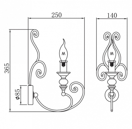 Фото Бра Maytoni Karina H631-WL-01-B