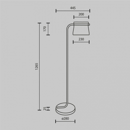 Фото Торшер Maytoni Cabaret MOD170FL-L8BS3K