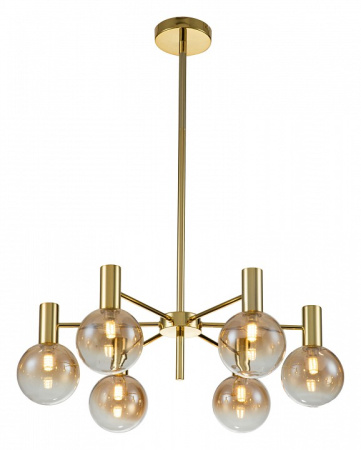 Открыть Люстра на штанге Indigo Collana 13015/6R Gold Фото Люстра на штанге Indigo Collana 13015/6R Gold