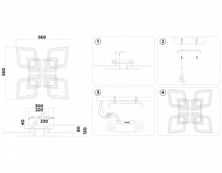 Фото Потолочная люстра Ambrella Light FA FA8912