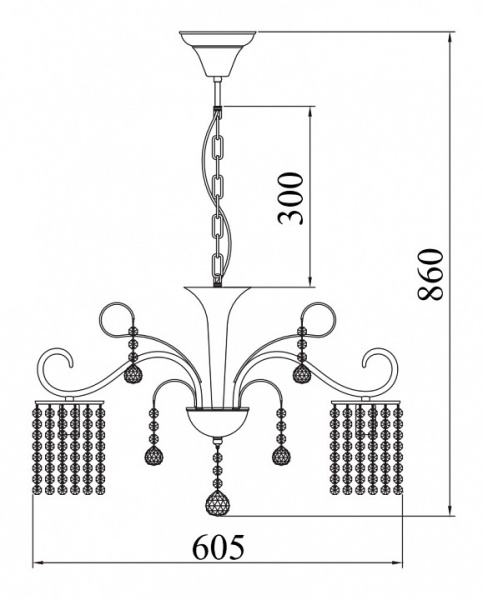 Фото Подвесная люстра Freya Leona FR1127-PL-05-G
