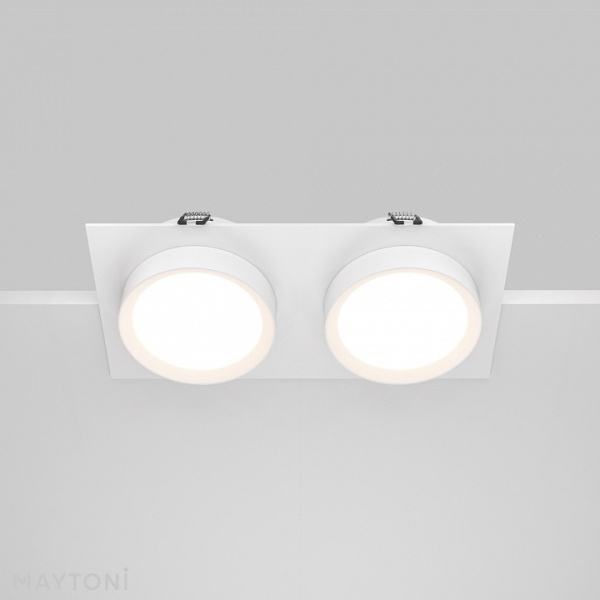 Фото Встраиваемый светильник Maytoni Hoop DL086-02-GX53-SQ-W