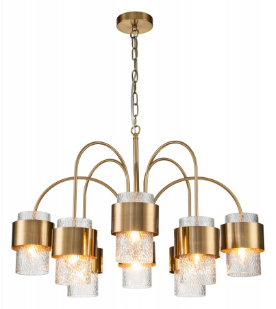 Открыть Подвесная люстра Indigo Eleganza 12019/A/8P Brass Фото Подвесная люстра Indigo Eleganza 12019/A/8P Brass