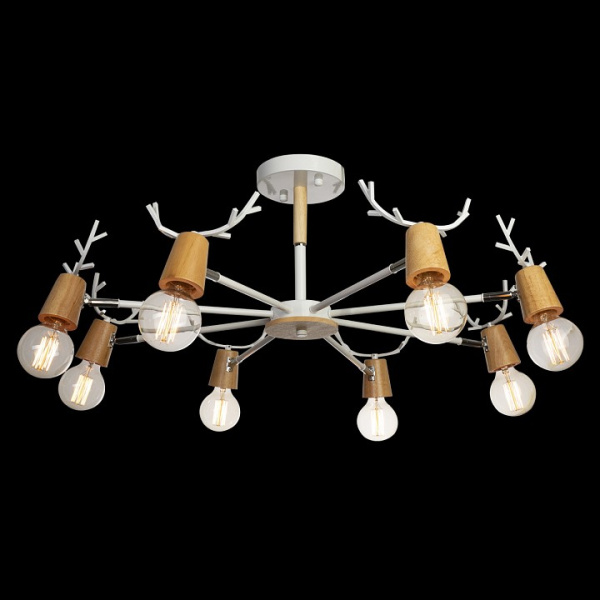 Открыть Люстра на штанге Loft it Sven 10024/8 White Фото Люстра на штанге Loft it Sven 10024/8 White