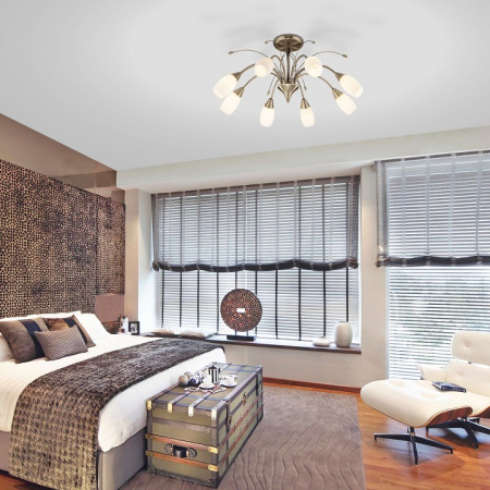 Фото Люстра на штанге Eurosvet Ginevra 30280/8 античная бронза