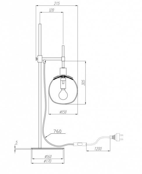 Фото Настольная лампа декоративная Maytoni Erich MOD221-TL-01-G