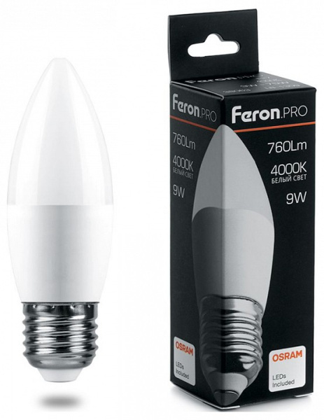 Фото Лампа светодиодная Feron LB-1309 E27 9Вт 4000K 38063