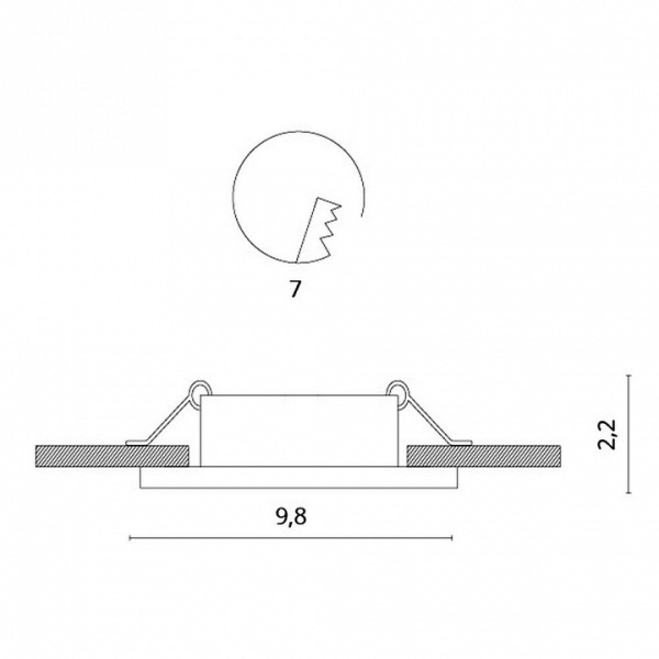Фото Встраиваемый светильник Divinare Simplex 1855/03 PL-1