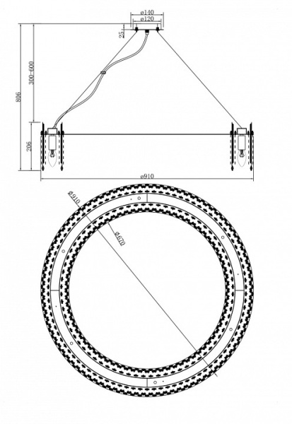 Фото Подвесной светильник Maytoni Rocio MOD036PL-18N