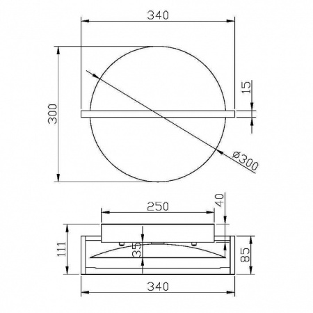 Фото Накладной светильник Maytoni Mira MOD279WL-L14B3K
