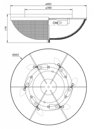 Фото Накладной светильник Maytoni Coupe C046CL-06G