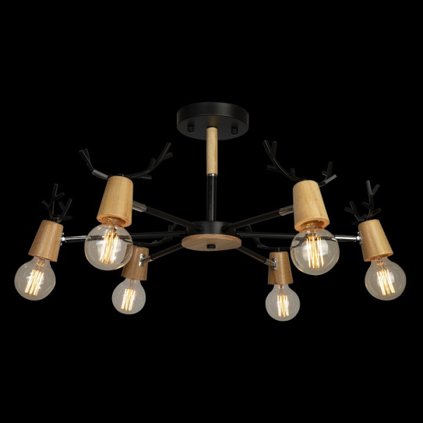 Открыть Люстра на штанге Loft it Sven 10024/6 Black Фото Люстра на штанге Loft it Sven 10024/6 Black