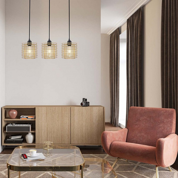 Фото Подвесной светильник Escada Grid 10190/3S Gold