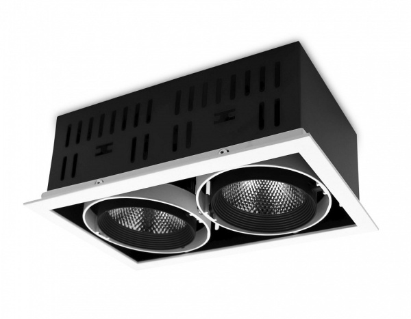 Фото Встраиваемый светильник Ambrella Light T T812 BK/CH 2*12W 4200K