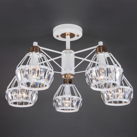 Фото Люстра на штанге Eurosvet Lord 70075/5 белый