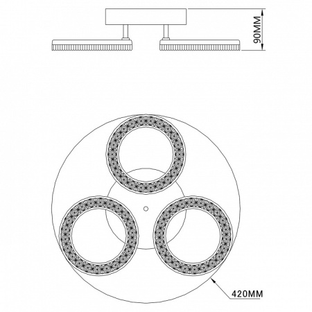 Фото Потолочная люстра Escada Alunit 10281/3LED