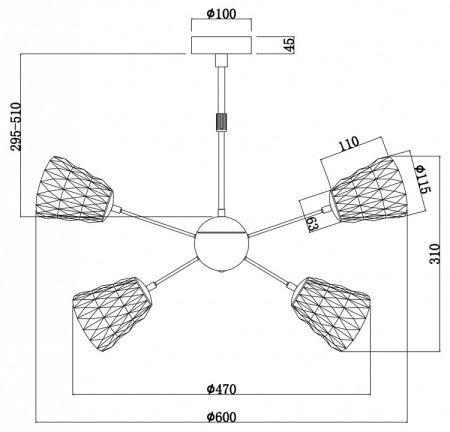 Фото Люстра на штанге Freya Ittan FR6025PL-L6CH